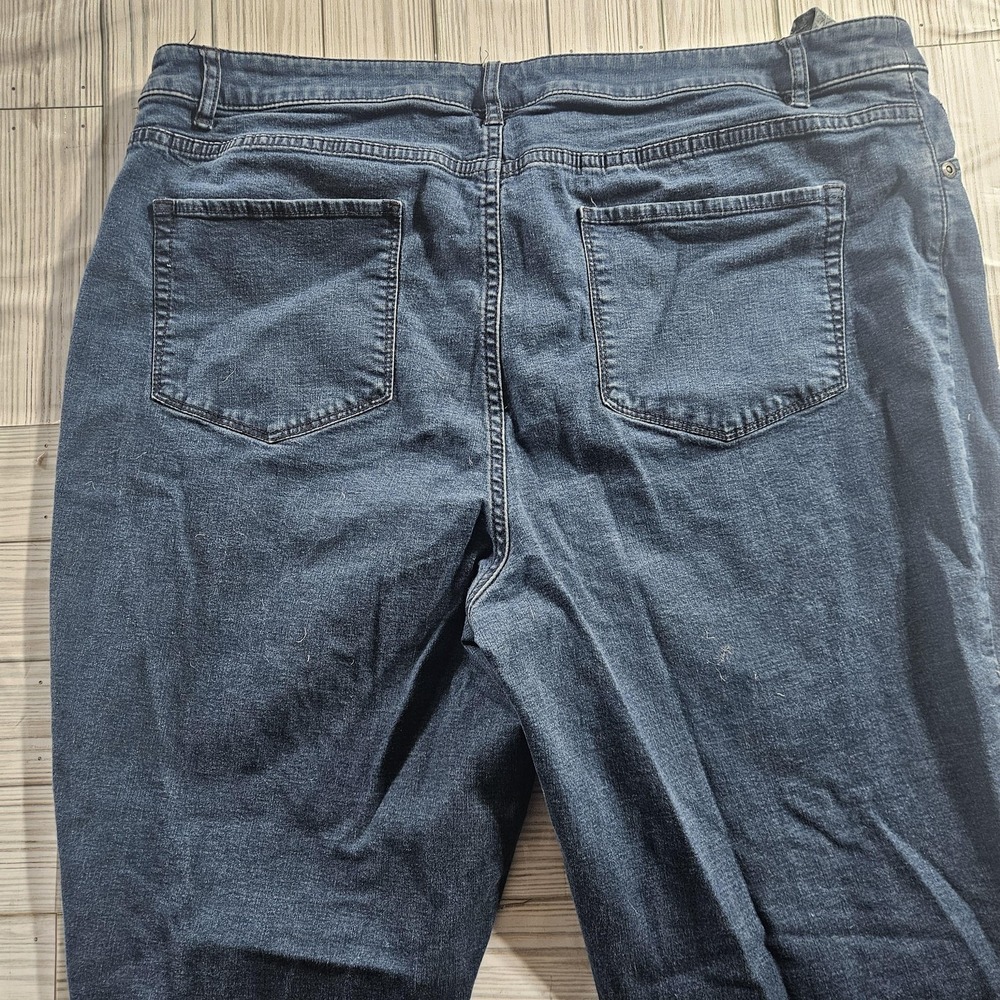 Jjill Jeans Womens 18 Blue Medium Wash Straight Leg Stretch Denim - Picture 5 of 10